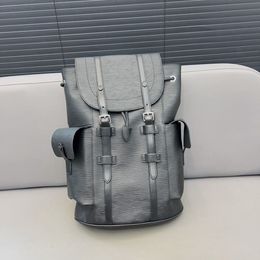 23SS Mochila de diseñador de lujo para hombres Bolsa de asas Mochila de ondulación de agua Bolsa de computadora para hombres Bolsa de libros Mochila al aire libre de gama alta Larg Uahp