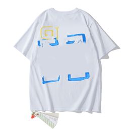 23ss Camisetas para hombres Nuevas mujeres de alta calidad Tops de moda Camiseta deportiva Diseñador de verano Ofs Camisetas Camisetas sueltas de lujo Mangas cortas ocasionales Pintura al óleo