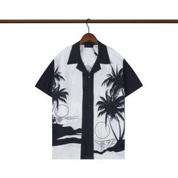 23SS Men Femmes Chemises décontractées Tops d'été Hawaii Style Button Tardigan Cardigan Short Shirt Shirt Boses Coconut Tree