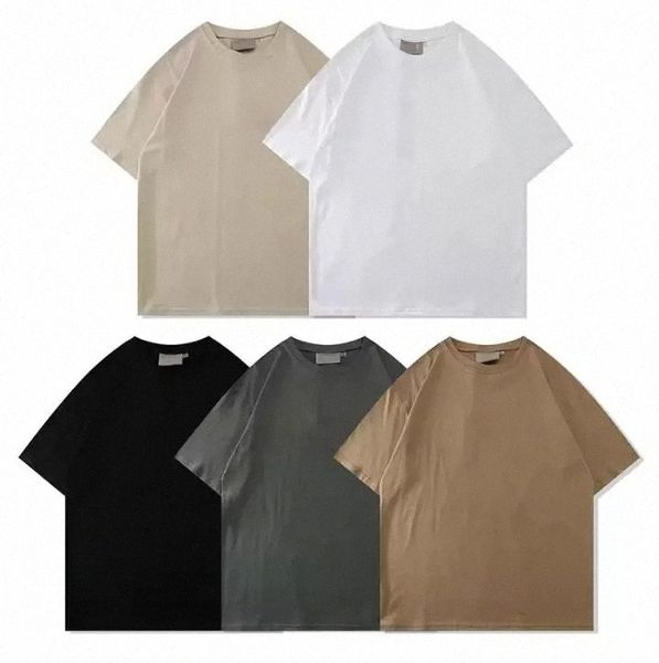 23SS Mens Designer essent T Shirts Tops Hommes Femmes Tees Poitrine Lettre essenteil À Manches Courtes High Street Loose Oversize Casual Tshirt essentail