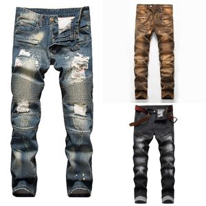 23SS Mens Designer Jeans Mode Distressed Ripped Biker Slim Fit Moto Denim Pour Hommes Top Qualité Mode Jean Mans Pantalon pour hommes US Taille 29-42 Jeans