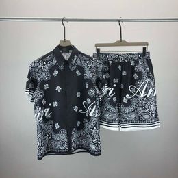 23ss heren ontwerpers trainingspak set luxe klassieke mode Hawaiiaanse shirts trainingspakken ananas print shorts shirt korte mouw pak #048