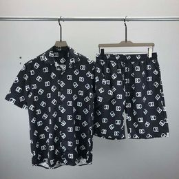 23SS Mens Designers Survêtement Set Luxe Classique Mode Chemises Hawaïennes Survêtements Ananas Short Imprimé Chemise À Manches Courtes Costume # 026