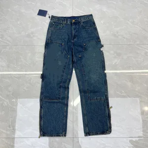 23ss pour hommes jeans jeans décontracté street féminins de poche Couple de personnalité caractéristique pantalon denim l04302