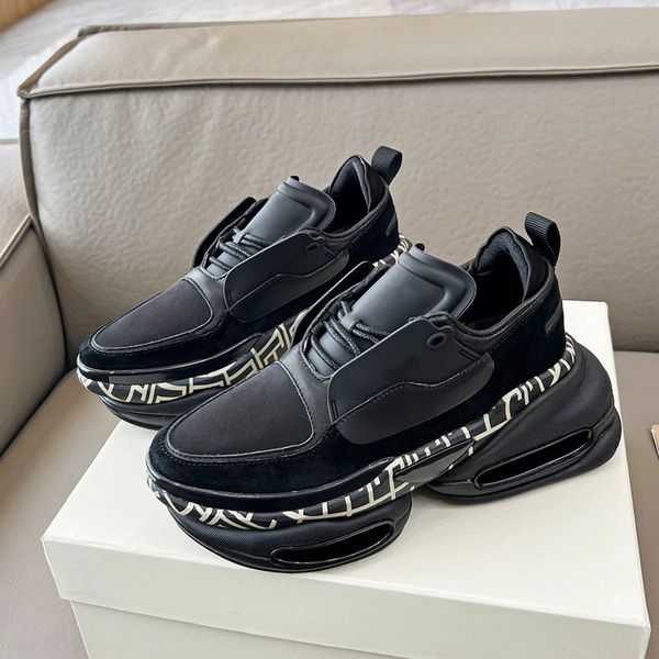 23SS Hommes Baskets Mode Casual Chaussures de sport Semelle épaisse Plate-forme Noir Imprimer Designer Chaussures de luxe Semelle décorative en métal avec boîte d'origine Taille 35-46