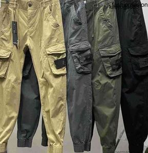 23ss Mens Stones Patches Island Vintage Cargo Pants Designer Big Pocket Monos Pantalones Track Fashion Brand Leggings Long Mens Sports Cargo Pants