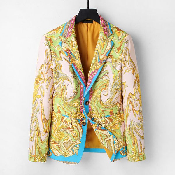 23ss pour hommes costumes créateurs de mode Blazers Man Classic Casual Floral Imprimerie Jacket Lux Slimsuit Couches à manches longues # 678