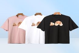 23SS Hommes Femmes Teddy Bear T-shirts imprimés Noir Blanc Rose Tee Hommes Femmes Palm Top T-shirts à manches courtes Designer Coton Vêtements 2022309375