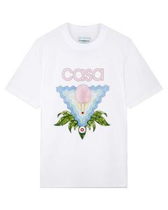 23SS Nouveau casablanca Designer Classic Fashion Coton T-shirt T-shirt Tennis Fleur Sicilien Men et femmes couple T-shirt à manches courtes hawaïennes