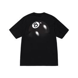 23SS NOUVEAU FEMME CLASSIQUE T-shirts Mens Billard Black Huit Tee Imprimé Tee Casual Loose Summer Short Sleeve Eight Ball Fashion Breathable High Street Tee Toe Toe