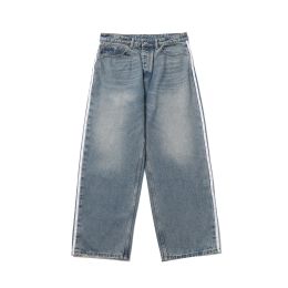 23ss nieuwe mode High Street Polar stijl Hip Hop katoenen broek jeans Losse ademende letter patroon mannen en vrouwen y2k5