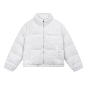 23ss nueva moda High Street Polar estilo Hip Hop algodón chaqueta de manga larga chaqueta suelta patrón de letras transpirable hombres y mujeres y2k7