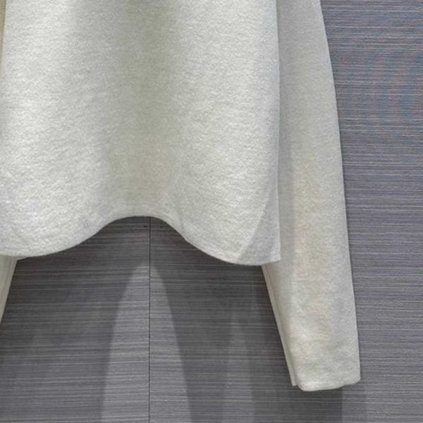 23SS Nouveau pull d'automne à la mode à manches longues à manchette haut de gamme Slim Pullover Mather créateur chair de la chemise tricot fine