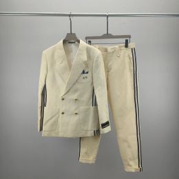 23ss Nouveau Top Designer Luxe Pop Mode Plus-taille High Street coton manteau décontracté Vestes et pantalons hommes et femmes imprimés monogrammés