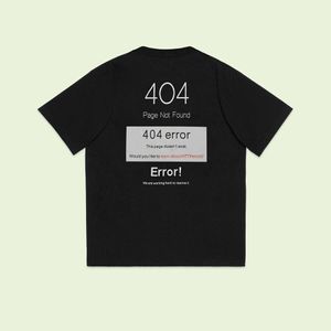 23SS New Woman T-shirts pour hommes High End Limited Classic 404 Error Page Not Found Letter Printing Tee Summer Beach Respirant Fashion Street Short Sleeve TJAMMTX341
