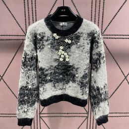 23ss new womens sweater autumn trendy long-sleeved top high-end slim pullover coat designer Sweater women white thin CHD2309251-25 megogh