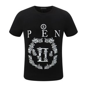 23SS Phillip Plain T-shirts pour hommes impression de créateurs PP Skull Diamond t-shirt Manches courtes Dollar Ours brun Marque tee O-Neck haute qualité Skulls TShirt Streetwear 1020