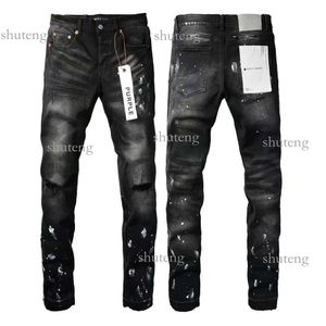 23SS Purple Denim Pantalons Hommes Jeans Designer Jean Hommes Pantalons Noirs Haut de Gamme Qualité Droite Design Rétro Streetwear Casual 48 5