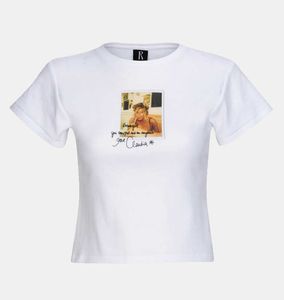 23ss Realisatie Par Vrouwen Designer T-shirt Fashion Tops Digitaal Gedrukt Stretch Tee Lady Korte mouwen T-shirt Polo's