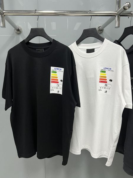 T-shirt ample à manches courtes pour les amoureux, autocollant de réfrigérateur imprimé OS 23ss