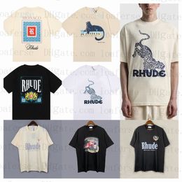 Rhude Summer Designer T-shirt décontracté pour hommes haut de luxe monogramme imprimé chemise pour hommes et femmes à manches courtes T-shirt de mode Skateboard chemise pour hommes tendanceq9BC #