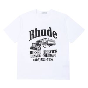 Heren T-shirts Gemaakt van lichtgewicht en ademende stoffen, onze zomer Rhude Fashion Causal Heren Designer Hoge kwaliteit Korte mouwen Amerikaanse maat S-XXL