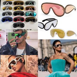 23SS Saison Acétate Vague Masque Lunettes De Soleil Pour Femmes Designers Grandes Lunettes De Soleil Jambes Larges Mode Hommes Nuances Personnalisées Plage 100% Protection LE40108