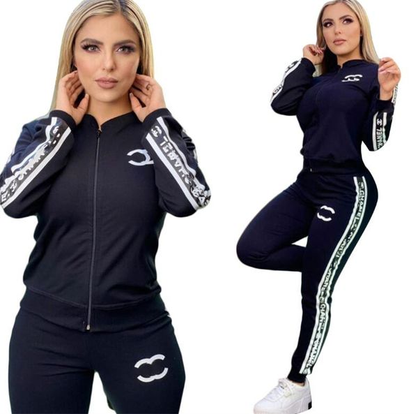 24SS printemps NOUVEAU Survêtements pour femmes Marque de luxe Mode Casual Sports Designer Survêtements 2 pièces Ensemble J2572