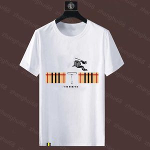 23ss été hommes vêtements t-shirt décontracté designer t-shirt marque col rond pur coton cheval de guerre treillis lettre logo impression à manches courtes t-shirt vêtements pour hommes a1