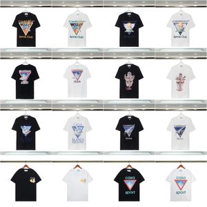 23ss verano camiseta para hombre diseñador casablanca camisa hombre S Camisetas para mujer con letras Imprimir manga corta Verano casablanc Camisetas Hombre Camisetas sueltas S-3XL