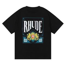 23SS Zomer Rhude T-shirt Heren Designer T-shirt Rhude Casual shirts Man Dames Tees Korte Mouwen Top Verkoop Luxe Mannen Hip Hop kleding US SIZE S-2XL