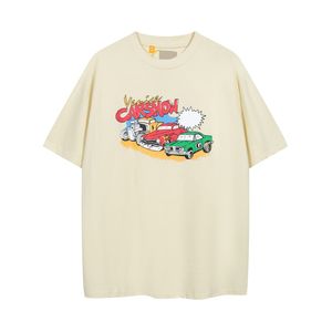 23ss Summer Vintage Car Exhibit Tee T-shirt Europe Oversize Skateboard Hommes Casual US Plus Size Tshirt Premium Version