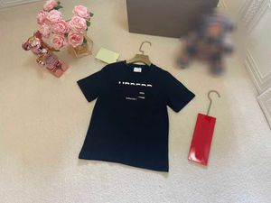 23ss enfant en bas âge tee enfant designer t-shirt enfant t-shirt garçons filles col rond pur coton logo impression t-shirt vêtements pour enfants de haute qualité