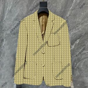 23SS Westerse kleding Blazers designer herfst luxe heren uitloper jas slim fit casual dier raster geometrie patchwork print Mannelijke f288w