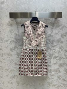 23ss dames jurk dames designer kleding zomerjurken Vintage print mouwloze jurk Hoge kwaliteit dameskleding