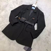 23SS Femmes Jacket Blazers Casual Blazers Style avec ceinture corset Lady Slim Vestes de mode Pocket Outwear Coats chauds S-L