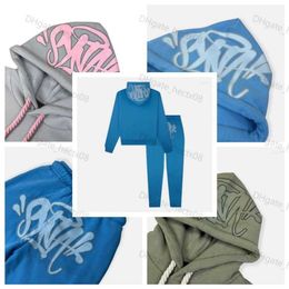 23ss Sudaderas con capucha para mujer Sudaderas Y2K Ropa de calle para mujer Sudadera con capucha informal Synaworld Conjunto de dos piezas de gran tamaño Sudadera Chándal Syna World Ropa para hombres 11