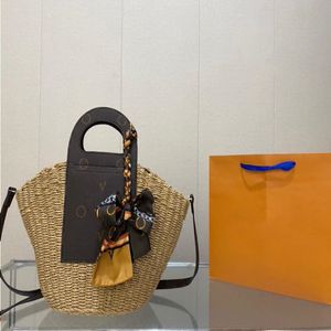 23SS Mujeres Diseñador de lujo bolsas Bolsas trenzadas Bolsa Sun Straw Bag Shoping Bag Shopping Bag Bag Crossbody Bag Sto Rvkl