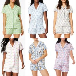 Designer Womens T-shirt Mignon Roller Rabbit Pyjamas Y2k Monkey Impression préfabriquée 2 pièces Pyjama Ensemble Top court Chemises à manches courtes PJ Shorts Set Casual Wear zz