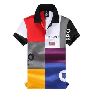 23SSMen's t-shirt zomer poloshirt met korte mouwen Heren puur katoen splitsen Europese en Amerikaanse sport vrije tijd high-end