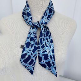 23Style ontwerper twill zijden dubbelzijdige sjaalhoofdband voor vrouwen mode lange handgreep tas sjaals Paris schoudertas bagage lintkop wraps