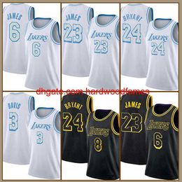 24 0 3 LeBron James Carmelo Anthony Basketball Jerseys 6 8 Russell Westbrook Anthony Mens Davis City Black Mamba Jersey