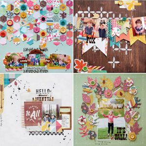 24/12 Feuilles Scrapbook Papier 15x15cm (6 