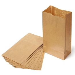 24*13*8cm Fijne kraft papieren zakken recyclebare voedselbrood snoepverpakking winkelfeestje