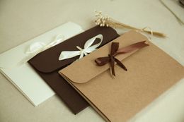 24*18*0.7 cm ruban papier Kraft enveloppe sac mouchoir foulard en soie boîtes d'emballage enveloppe cadeau boîte 200 pièces SN1276