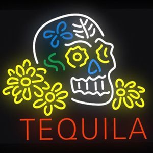 24 20 pulgadas TEQUILA Road Runner Beep Beer DIY Glass Neon Sign Flex Rope Neon Light Interior Exterior Decoración RGB Voltaje 110V-240250U