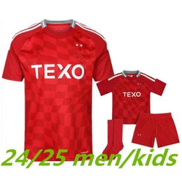 24 25 Jerseys de football Aberdeen Miovski Barron Shinnie Clarkson Sokler Morris MacDonald Duk Doohan Besuijen Polvara Duncan 2024 2025 Men Kit Kit Kid Football Shirt 999