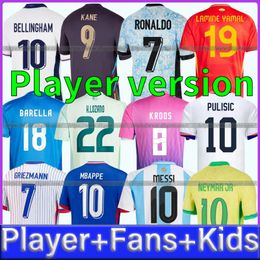 24 25 Argentinas Player versie 2024 Frans voetbaltruien Portuguesa Portugal Player Shirt Kids Kit Engelands speler Usas Player Mexico voetbal shirts unifor