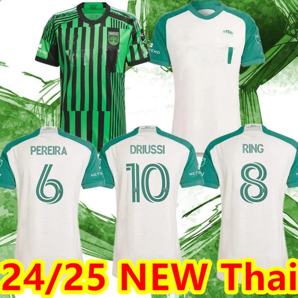 24 25 Austin FC Soccer Jerseys Home 2024 Faez Rigoni Zardes Driussi Pereira Gallagher Football Shirts Fans Player Version Thailand Quality Men Size S-xxl