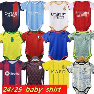 24 25 Babyshirt Real Madrids Psges Babyvoetbaltruien 23 24 LVP Napoli Braziliës Inter Arsen Football CFC Milan Man City Napels French Portugals Maillot de Football